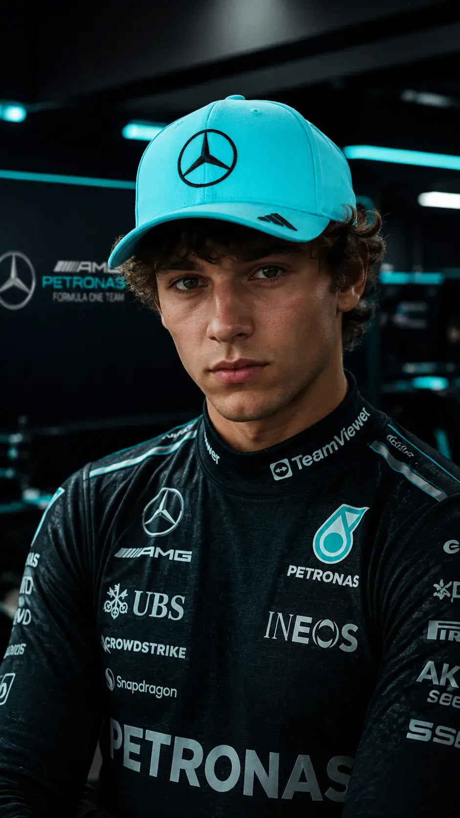 Mercedes-AMG Petronas F1 Team 2026 Cap - Cyan / Black