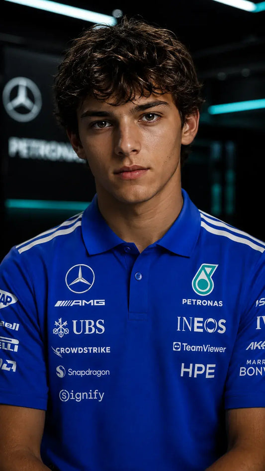 Mercedes-AMG Petronas F1 Team 2026 Team Polo Shirt - Blue