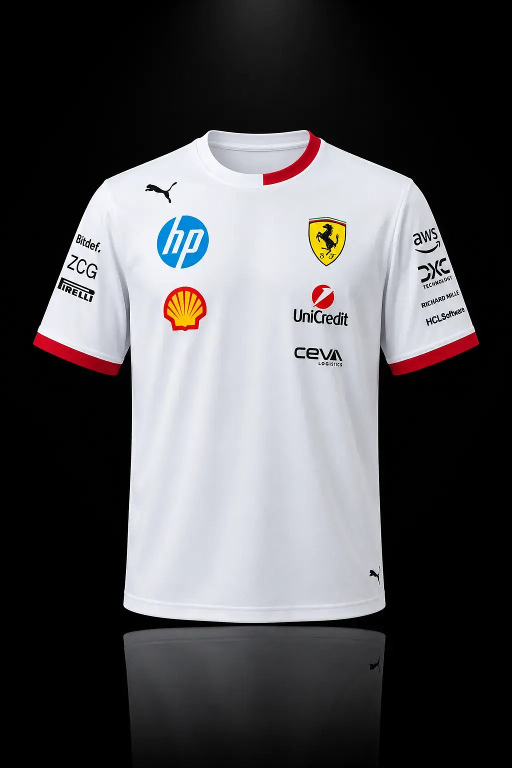 Scuderia Velocity Tee – Bianco Corsa Edition