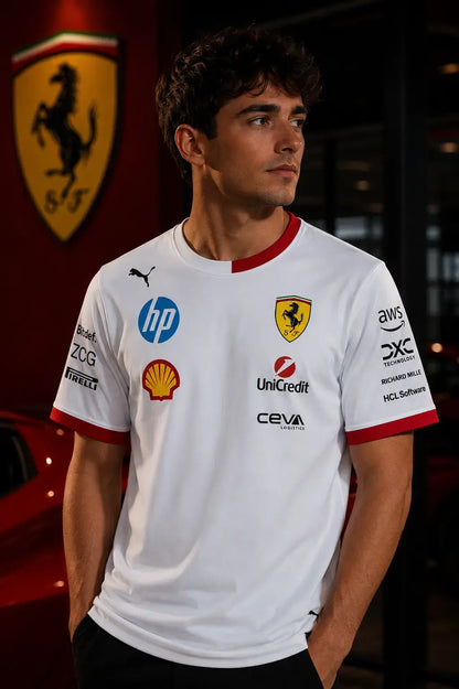Scuderia Velocity Tee – Bianco Corsa Edition