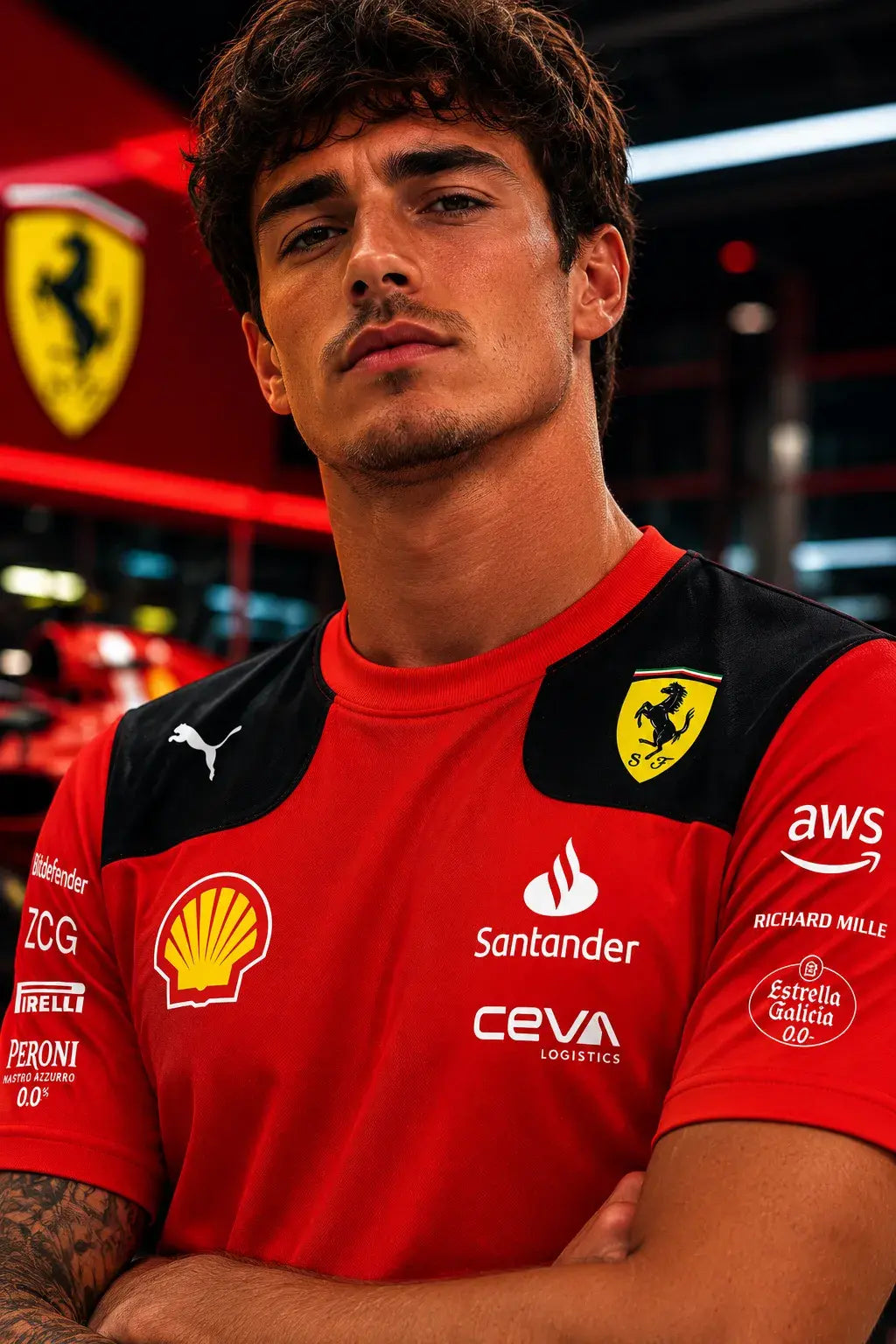 Scuderia Heritage Tee – Rosso Leclerc Edition