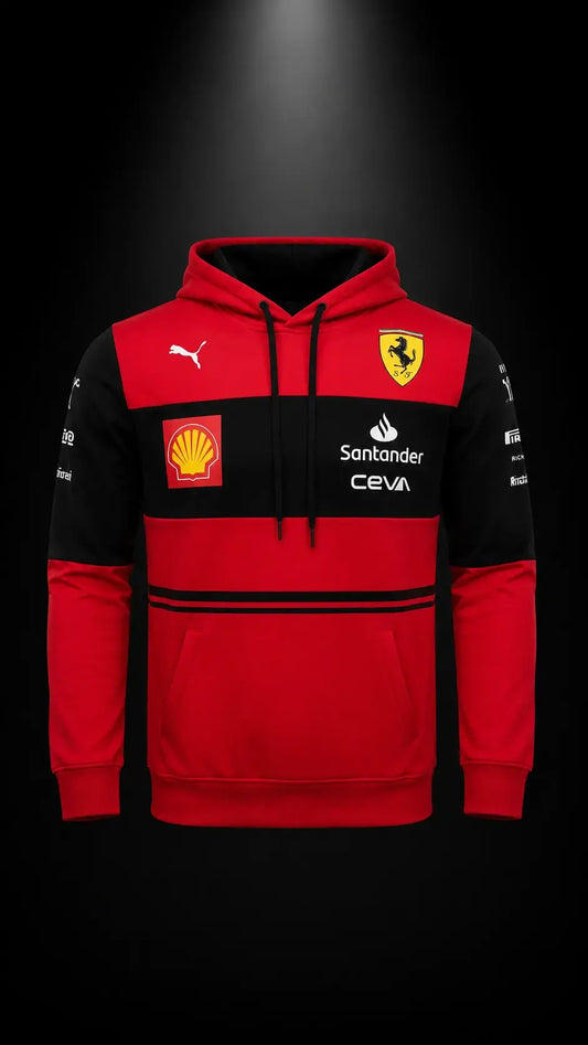 Scuderia Heritage Hoodie – Rosso Nero Edition