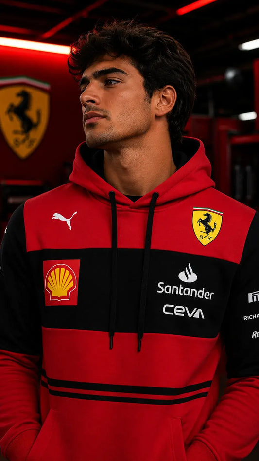 Scuderia Heritage Hoodie – Rosso Nero Edition
