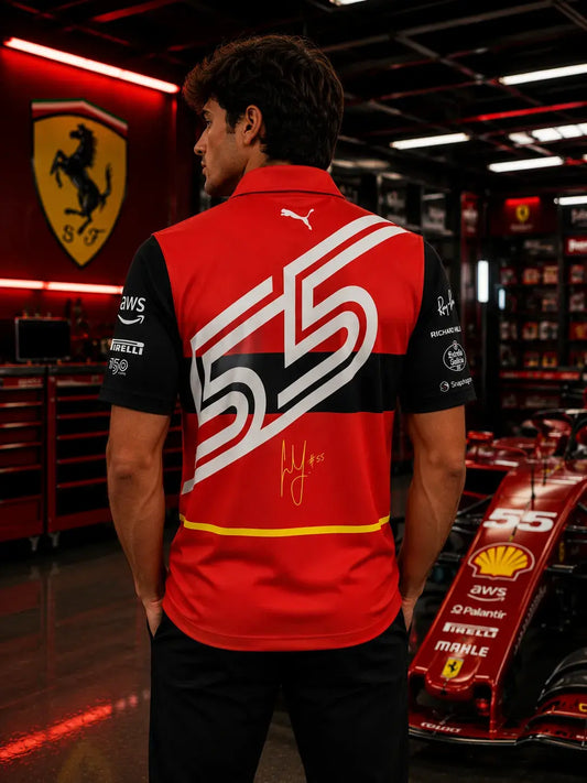 Scuderia 55 Legacy Polo – Rosso Corsa Edition