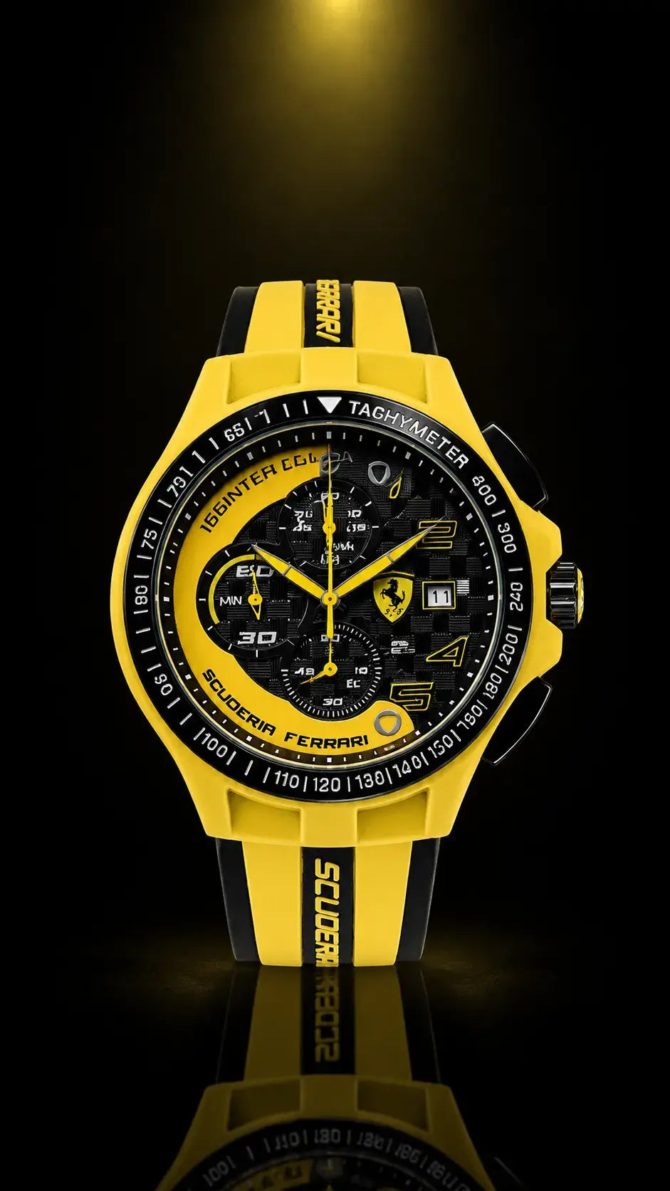 Scuderia Ferrari Corsa Chronograph Tachymeter Watch - Yellow Edition