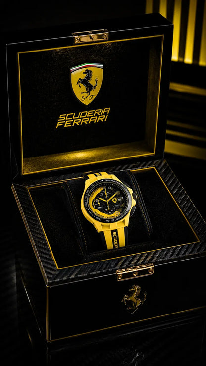 Scuderia Ferrari Corsa Chronograph Tachymeter Watch - Yellow Edition