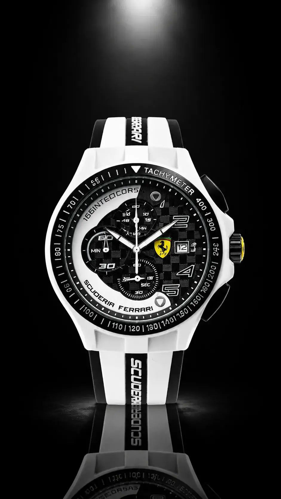 Scuderia Ferrari Corsa Chronograph Tachymeter Watch - White Edition
