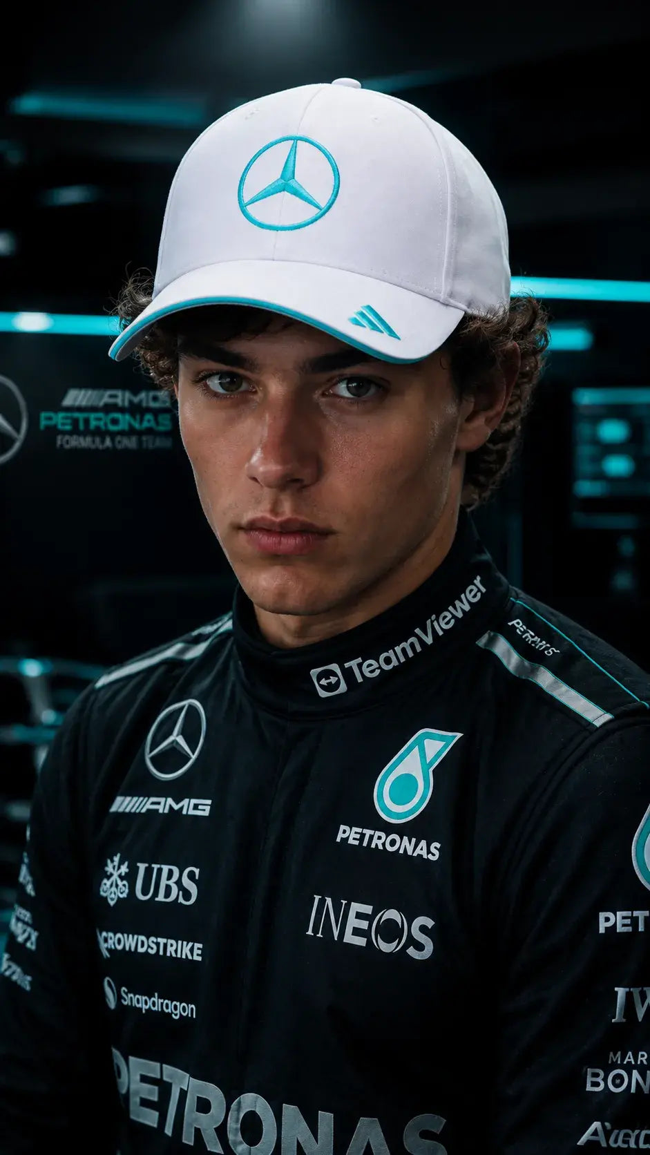 Mercedes-AMG Petronas F1 Team 2026 Cap - White / Cyan