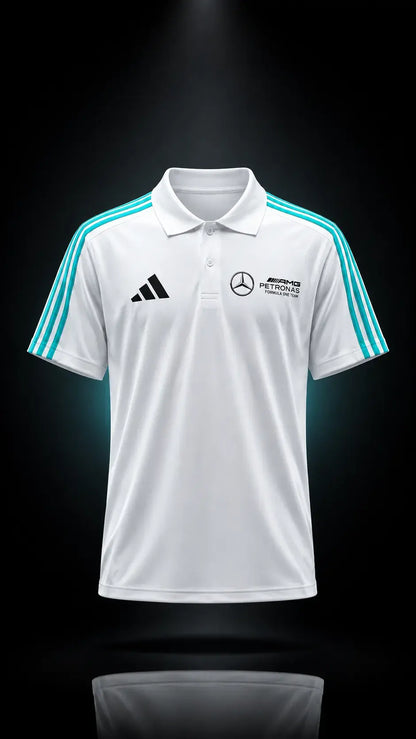 Mercedes-AMG Petronas F1 Team 2026 Polo Shirt - White