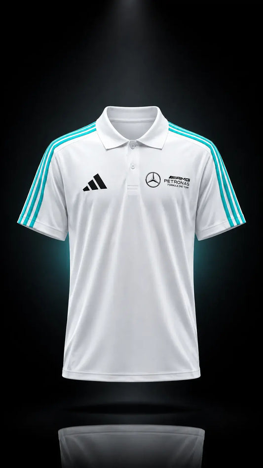 Mercedes-AMG Petronas F1 Team 2026 Polo Shirt - White