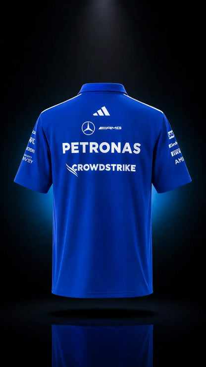 Mercedes-AMG Petronas F1 Team 2026 Team Polo Shirt - Blue