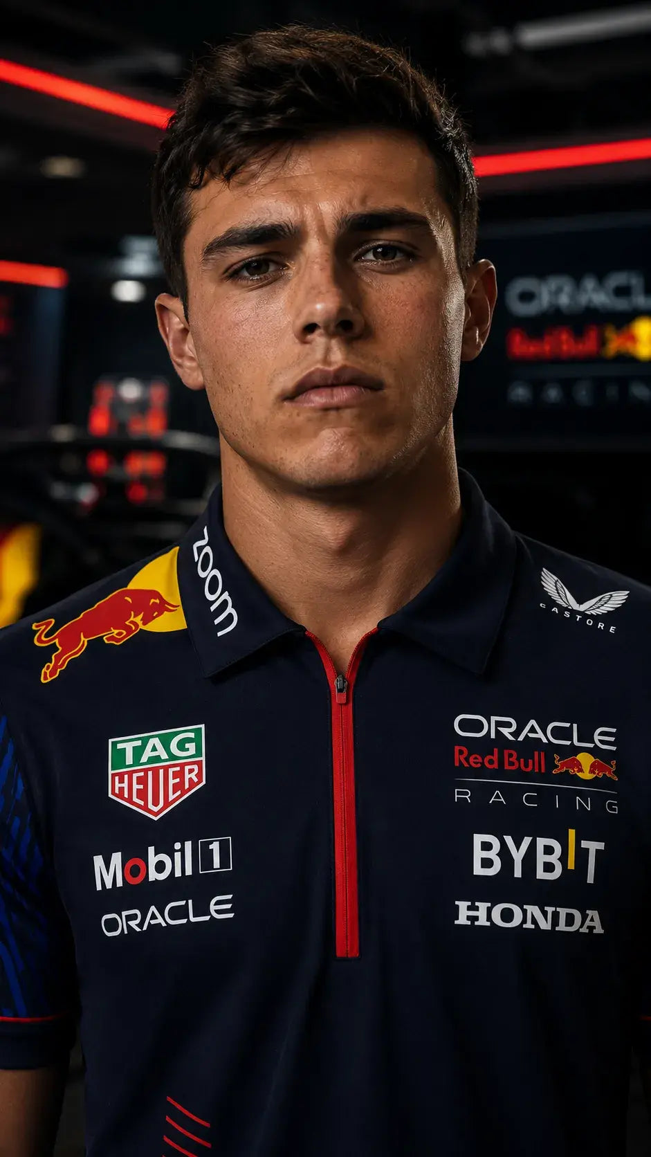 Oracle Red Bull Racing 2026 Team Zip Polo Shirt