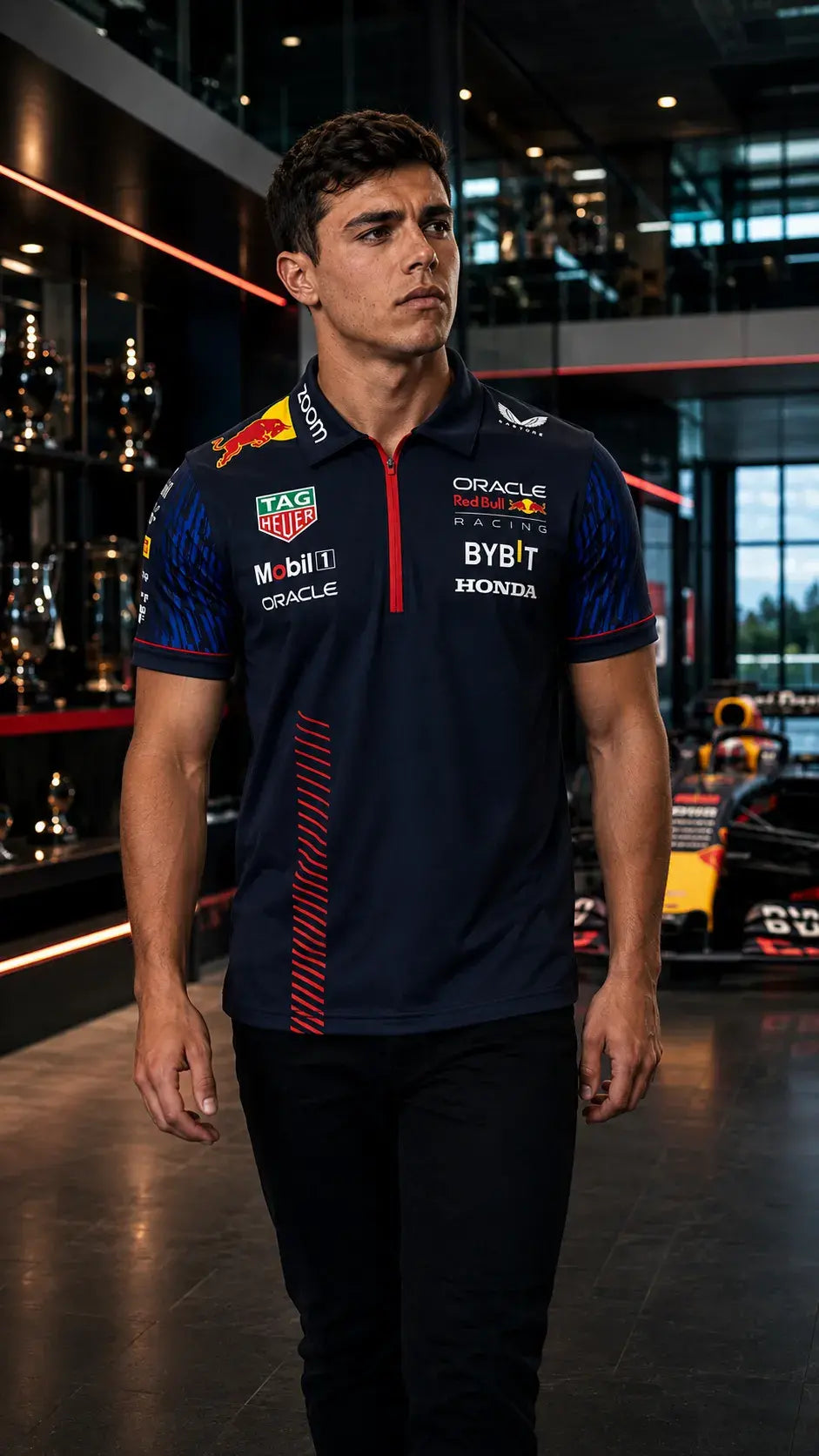 Oracle Red Bull Racing 2026 Team Zip Polo Shirt