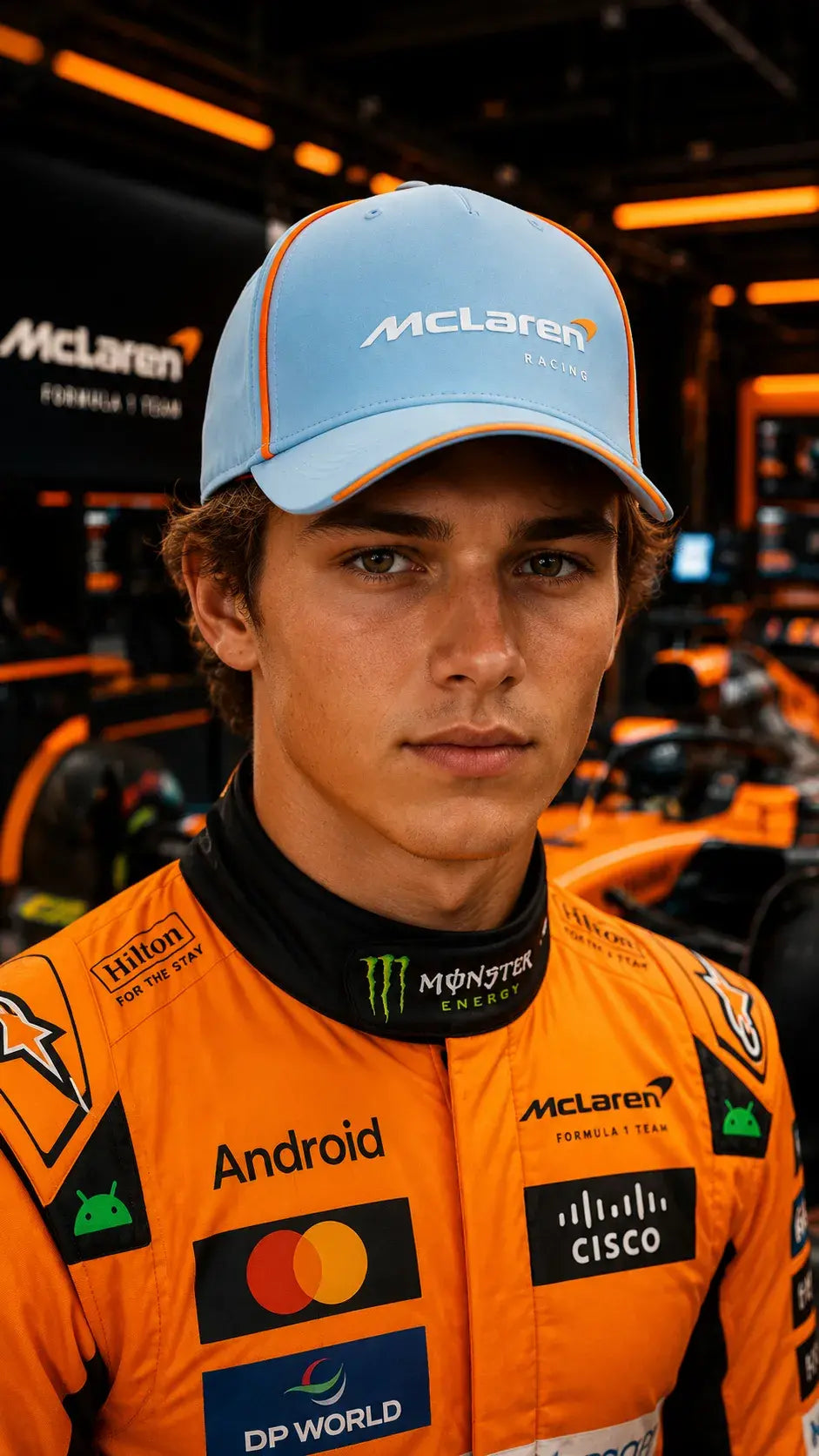 McLaren Racing 2026 Team Cap - Light Blue / Orange